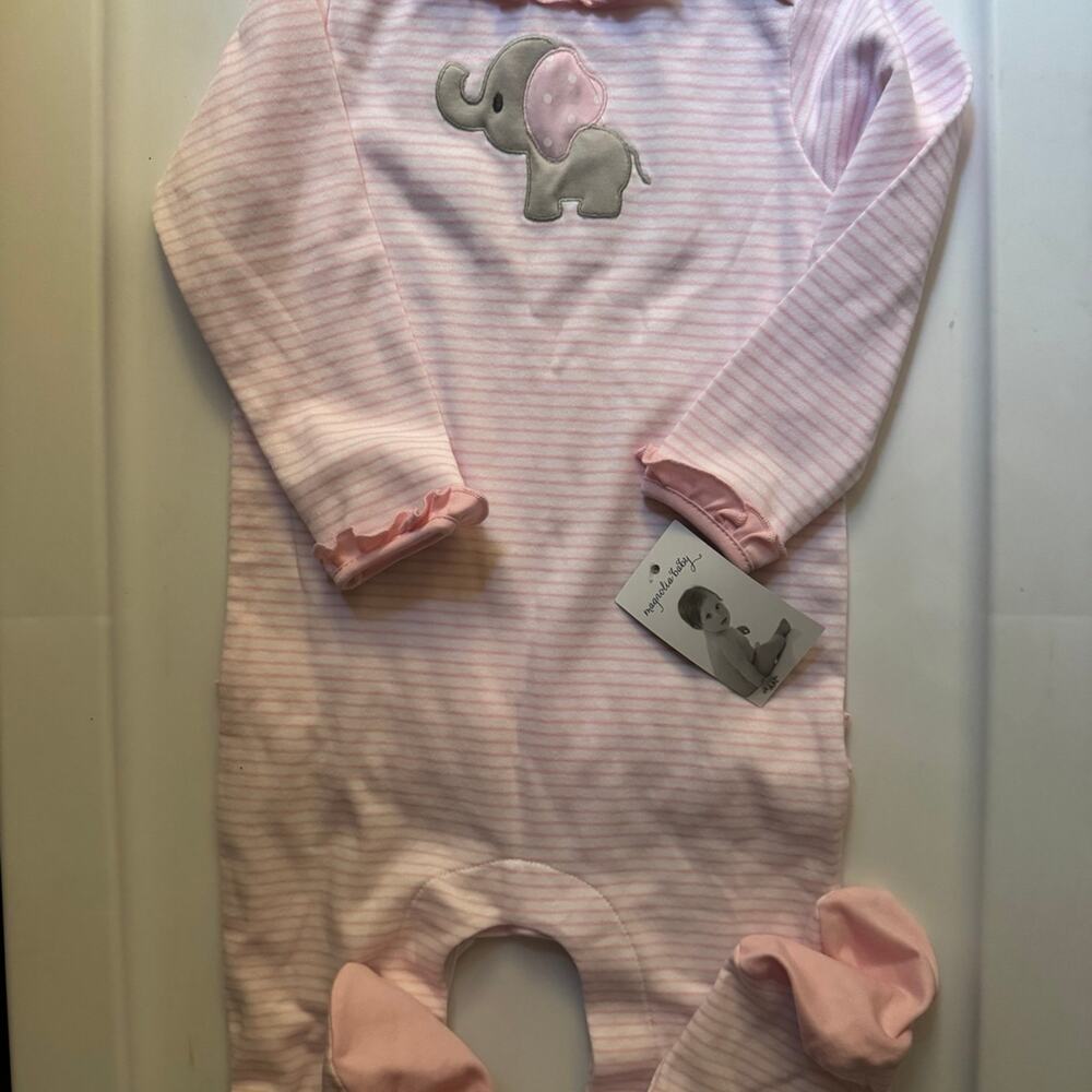 NWT Magnolia Baby Elephant Footie 12M